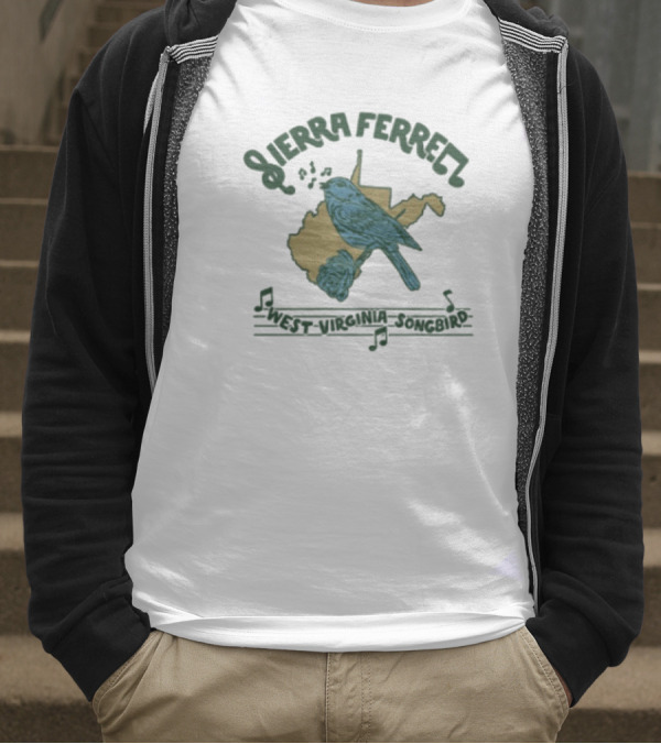 Sierra Ferrell West Virginia Songbird Music Notes Rose State Outline T-Shirt
