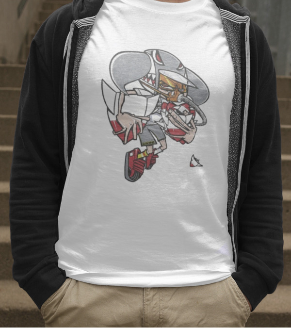 Gimme Project Shark Character With Red Sneaker And Hose T-Shirt