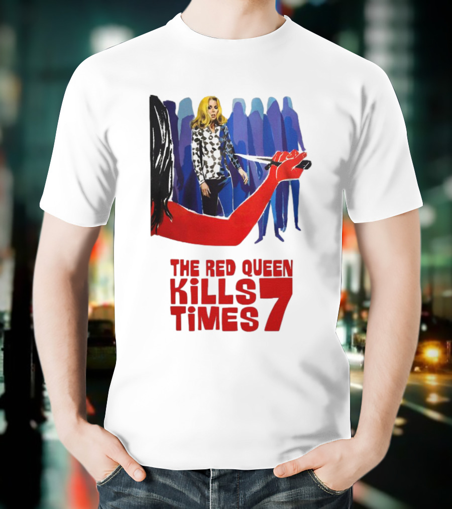 The Red Queen Kills Seven Times Red Arm Woman And Figures T-Shirt