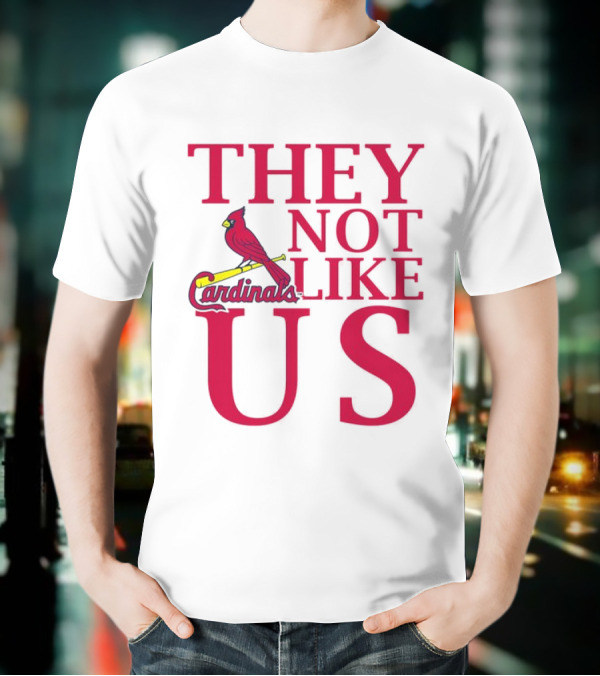 St. Louis Cardinals They Not Like Us Bird On Bat T-Shirt