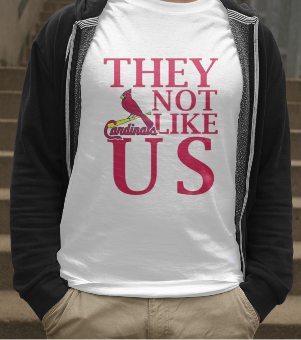 St. Louis Cardinals They Not Like Us Bird On Bat T-Shirt