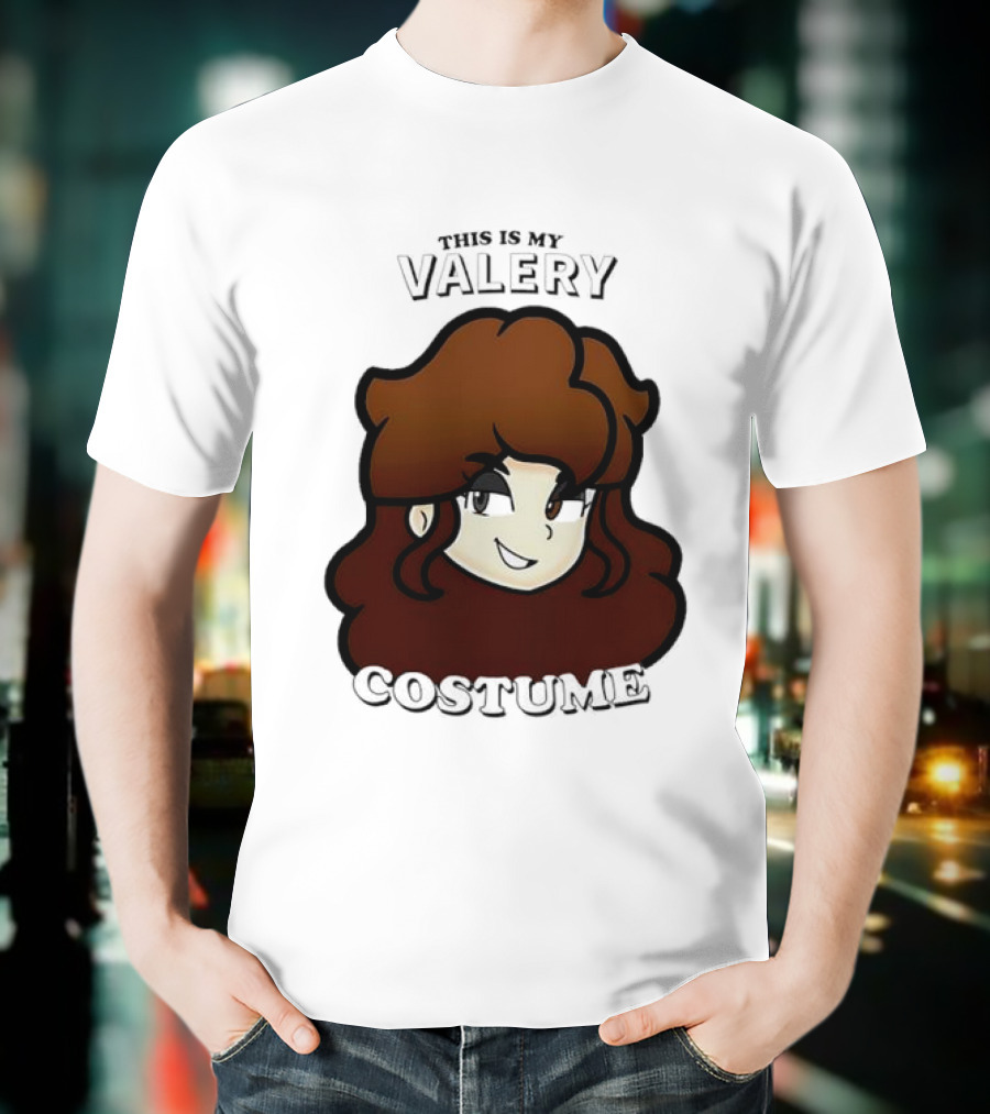 This Is My Valery Costume Cartoon Character Face T-Shirt