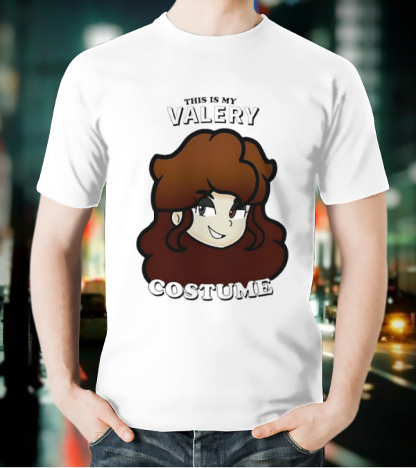 This Is My Valery Costume Cartoon Character Face T-Shirt