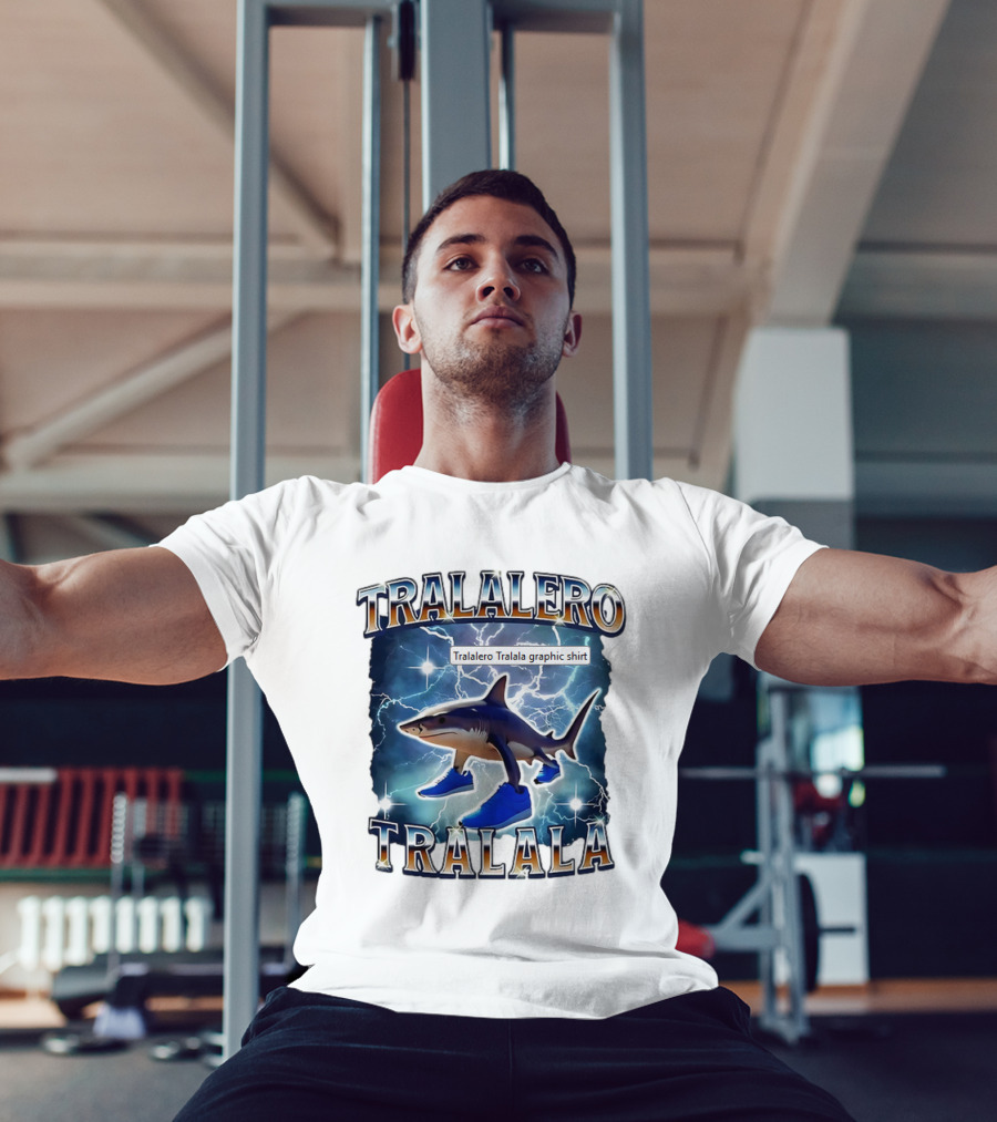 Tralalero Tralala Shark In Sneakers Electric Storm T-Shirt