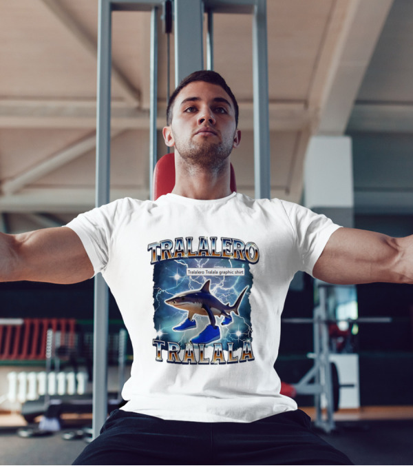 Tralalero Tralala Shark In Sneakers Electric Storm T-Shirt
