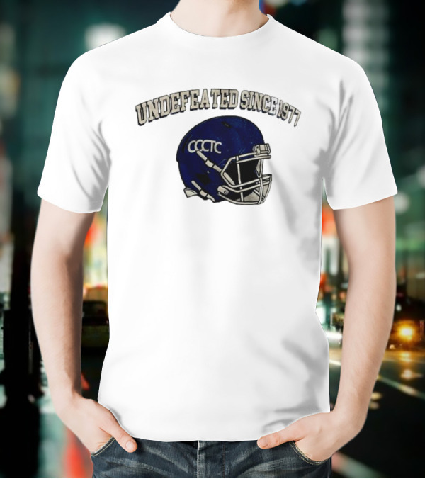 Undefeated Since 1977 CCCTC Football Helmet T-Shirt