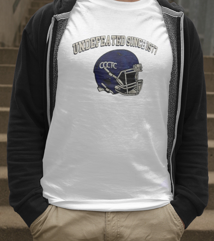 Undefeated Since 1977 CCCTC Football Helmet T-Shirt