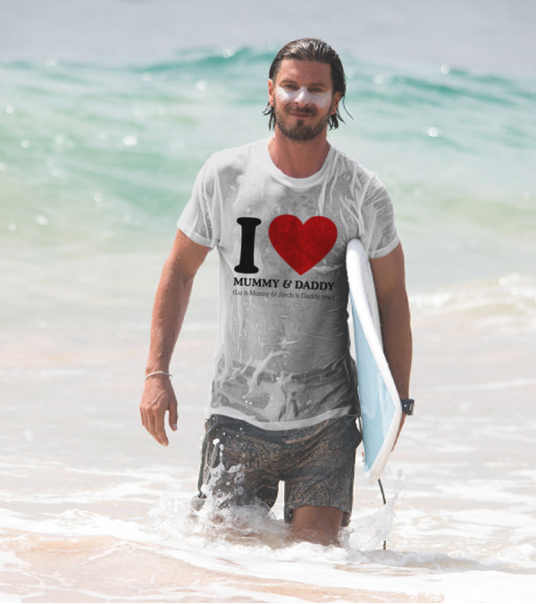 I Love Mummy & Daddy Lu Is Mummy & Jarch Is Daddy Wemeanwellpodcast T-Shirt