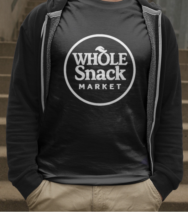 Whole Snack Market Circle Logo With Acorn Icon T-Shirt