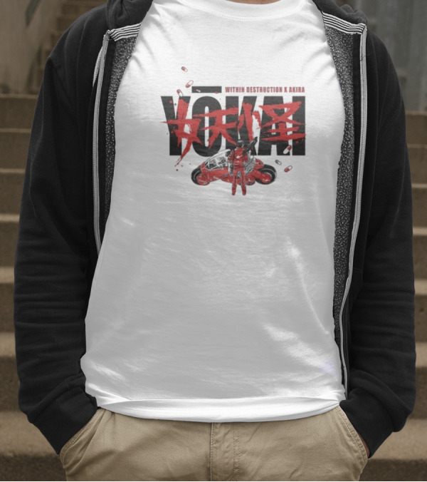 Within Destruction Akira Yokai Kanji And Motorcycle Scene T-Shirt
