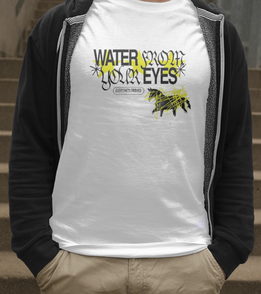 Water From Your Eyes Everyone’s Crushed Distorted Yellow Stars And Scribbles T-Shirt