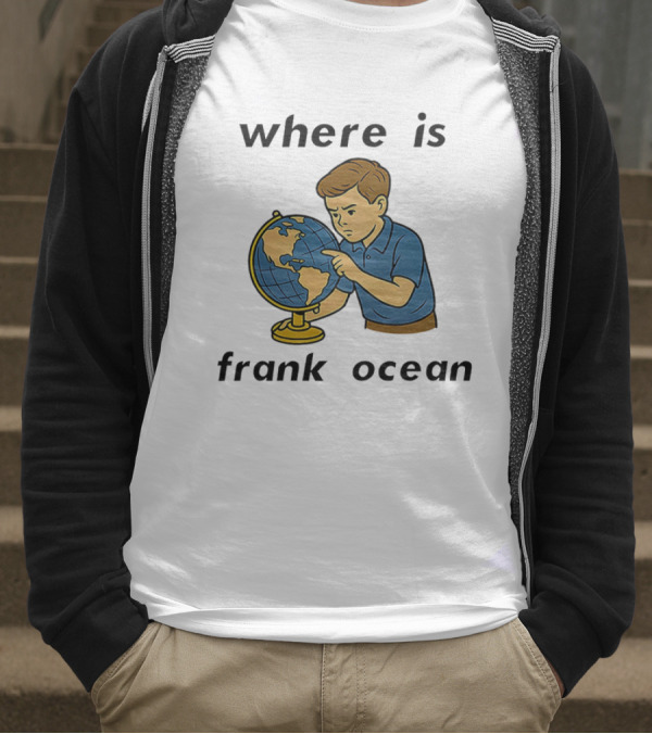 Where Is Frank Ocean Curious Boy With Globe T-Shirt
