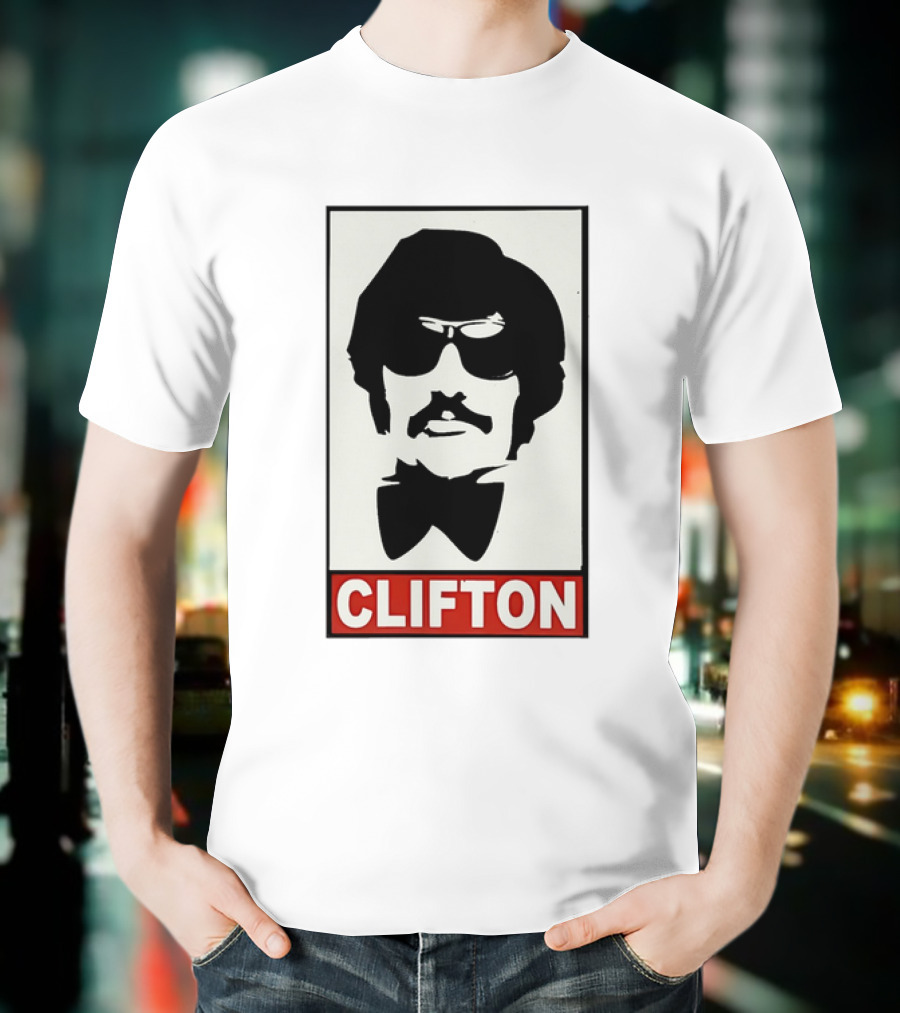 CLIFTON Sunglasses Moustache Red Box Style T-Shirt
