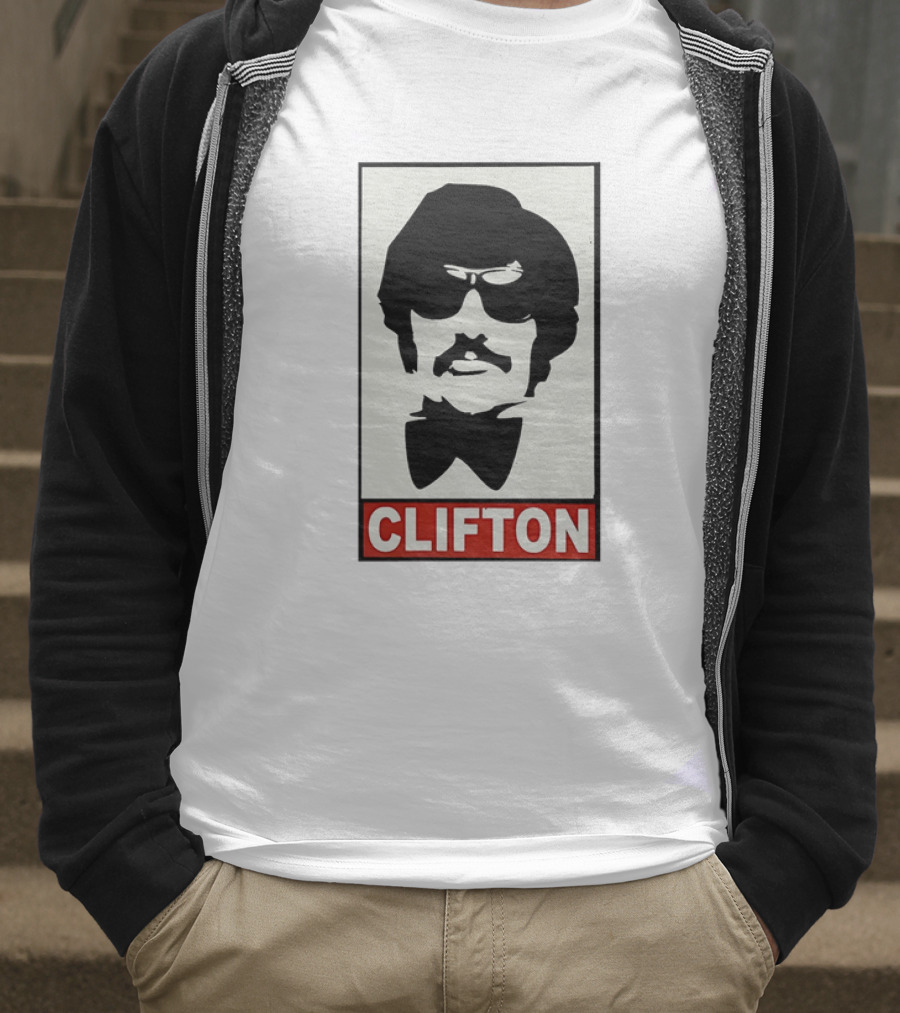 CLIFTON Sunglasses Moustache Red Box Style T-Shirt