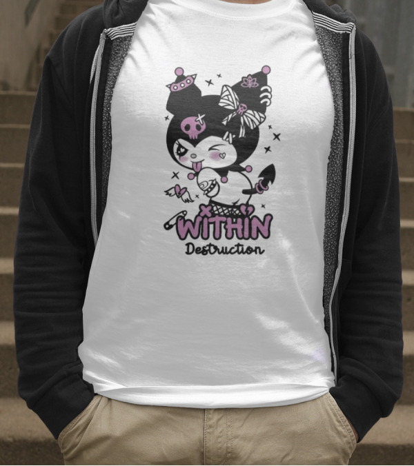 Within Destruction Devil Kitty Kuromi Skull And Bow Elements T-Shirt