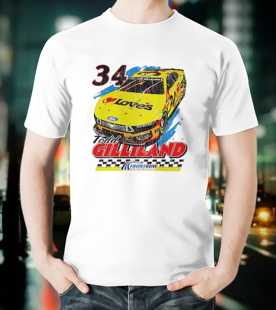 Todd Gilliland No. 34 Loves Ford Front Row Motorsports Racing T-Shirt