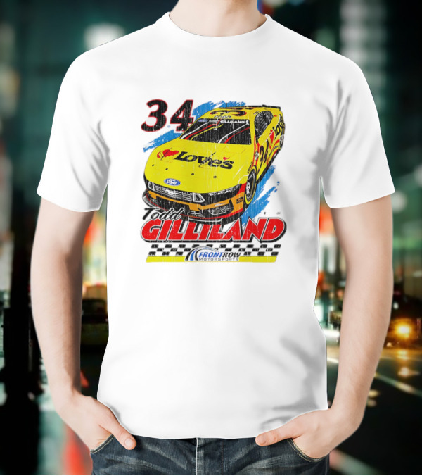 Todd Gilliland No. 34 Loves Ford Front Row Motorsports Racing T-Shirt