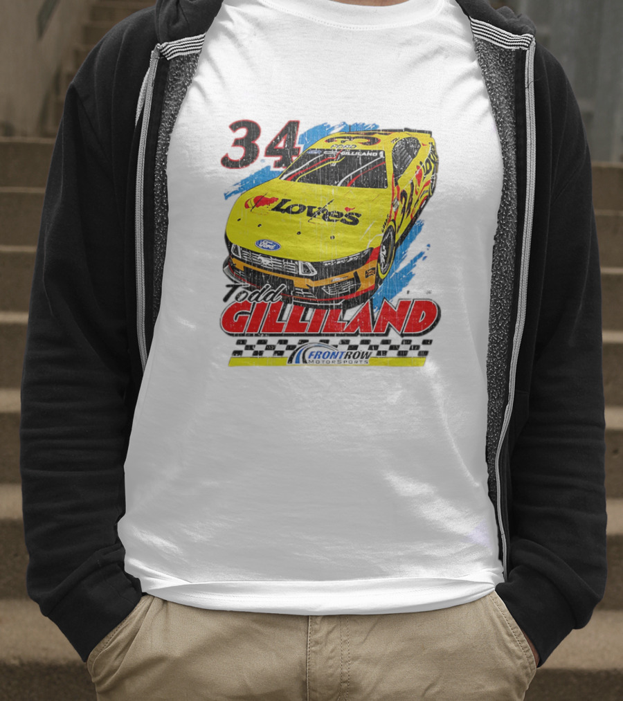 Todd Gilliland No. 34 Loves Ford Front Row Motorsports Racing T-Shirt