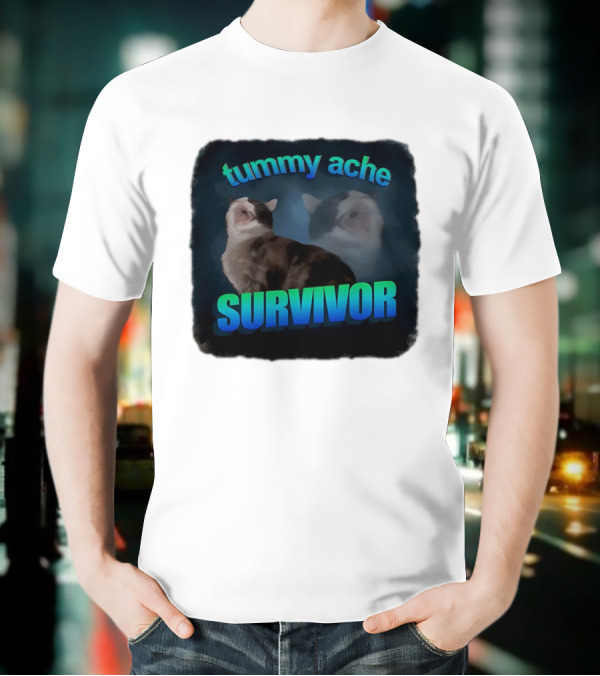 Tummy Ache Survivor Cat T-Shirt