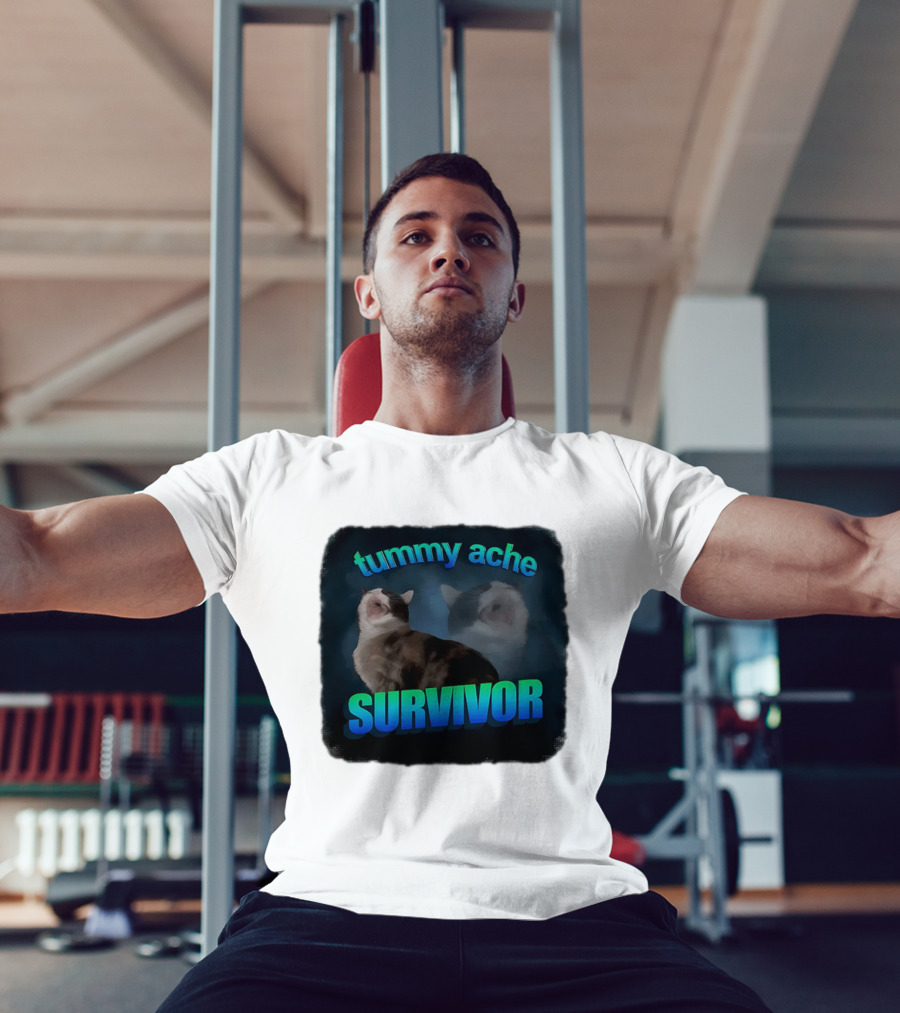 Tummy Ache Survivor Cat T-Shirt