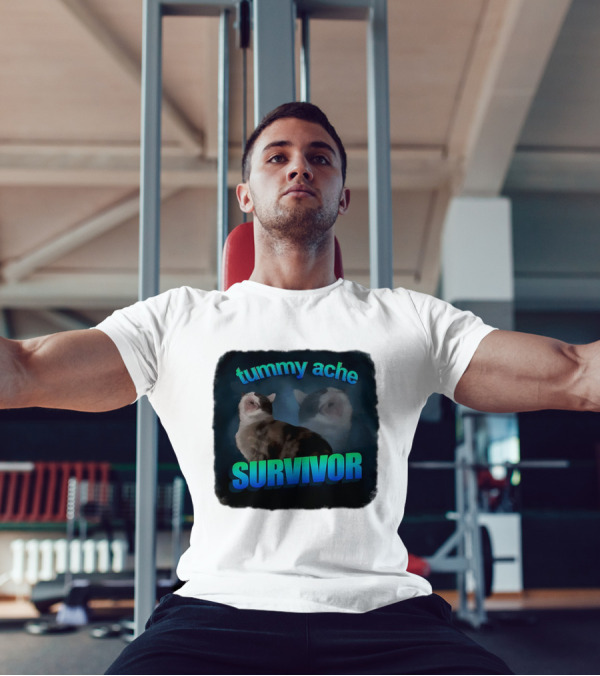 Tummy Ache Survivor Cat T-Shirt