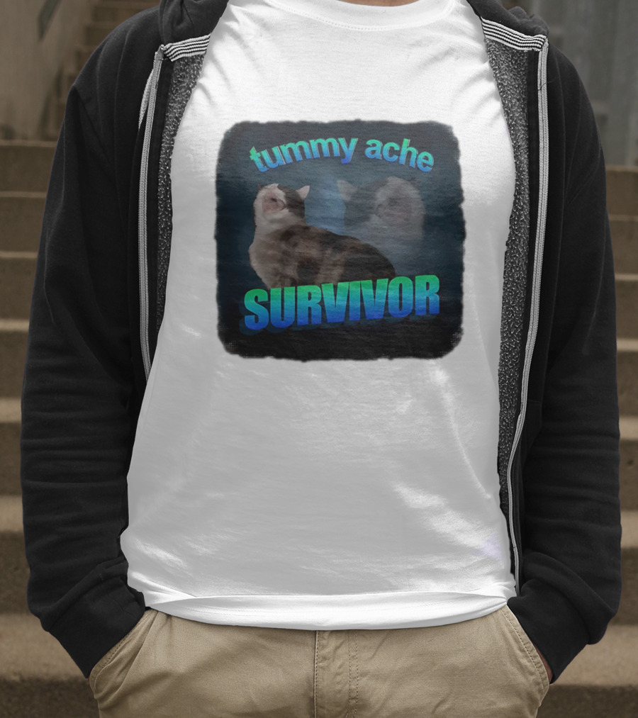Tummy Ache Survivor Cat T-Shirt