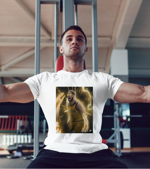 Tyrese Haliburton Indiana Pacers Game 1 Cavaliers Showdown NBA Artwork T-Shirt