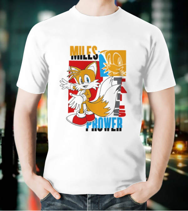 Tails Miles Prower Vintage Cartoon Style T-Shirt
