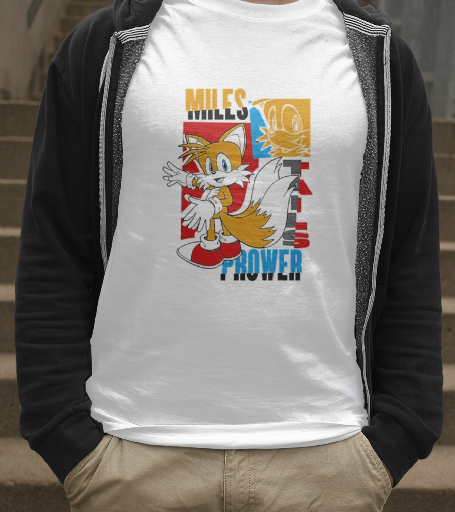 Tails Miles Prower Vintage Cartoon Style T-Shirt