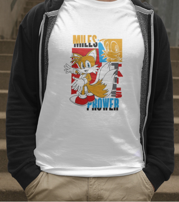 Tails Miles Prower Vintage Cartoon Style T-Shirt