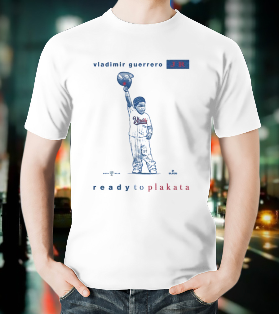 Vladimir Guerrero Jr Ready To Plakata Baseball Player Holding Ball T-Shirt