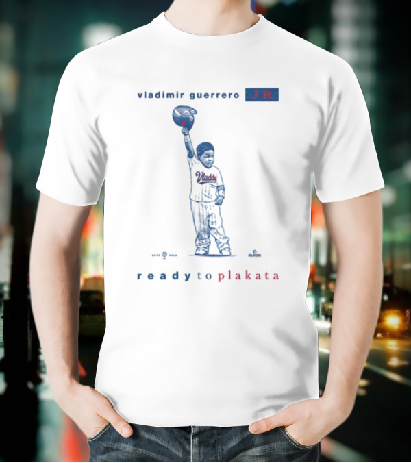 Vladimir Guerrero Jr Ready To Plakata Baseball Player Holding Ball T-Shirt
