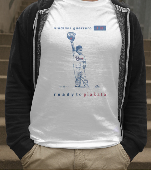 Vladimir Guerrero Jr Ready To Plakata Baseball Player Holding Ball T-Shirt