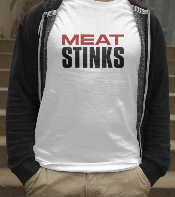 The Conners Darlene Conner Meat Stinks Bold Red Lettering T-Shirt