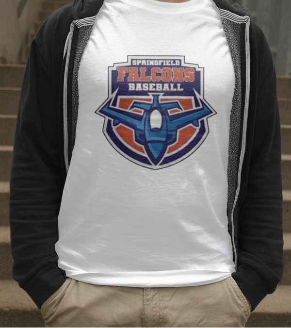 Springfield Falcons Baseball With Blue Jet Emblem T-Shirt