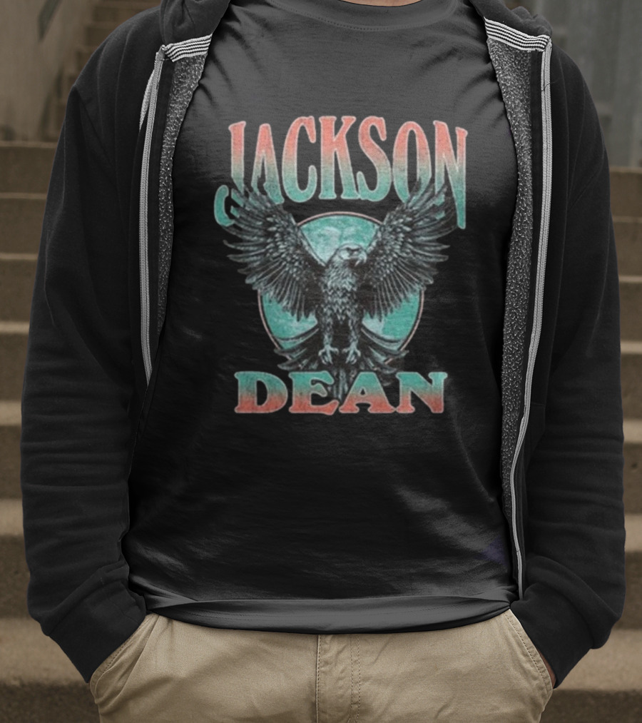 Jackson Dean Eagle Retro Style Graphic T-Shirt