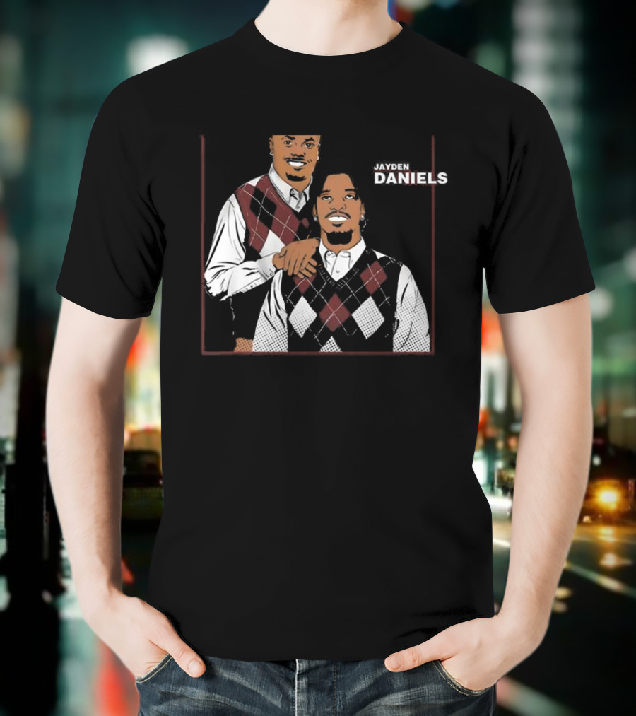 Jayden Daniels Terry Mclaurin Argyle Sweater Parody T-Shirt