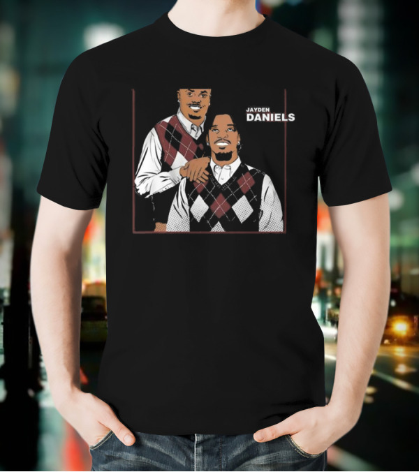 Jayden Daniels Terry Mclaurin Argyle Sweater Parody T-Shirt