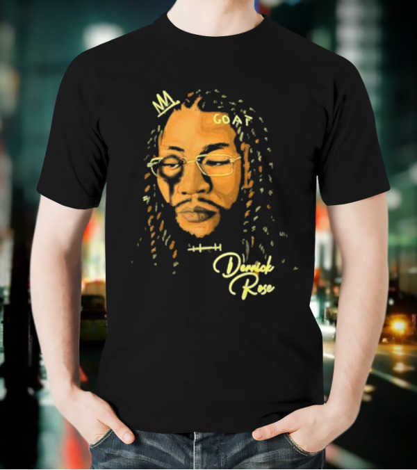 Joakim Noah GOAT Derrick Rose Portrait T-Shirt