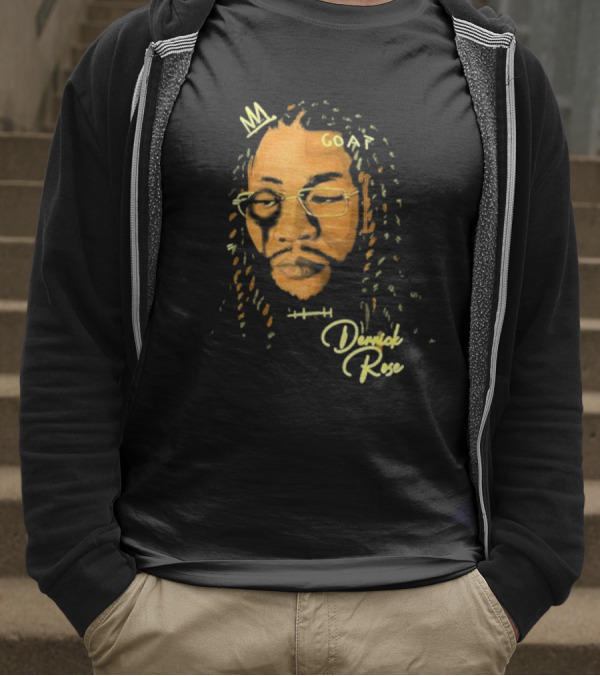 Joakim Noah GOAT Derrick Rose Portrait T-Shirt