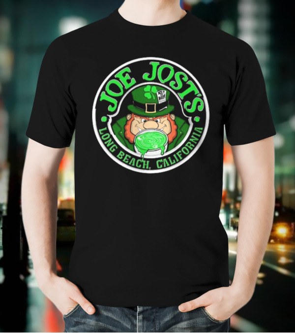 Joe Jost's Long Beach California Leprechaun Beer Circle T-Shirt