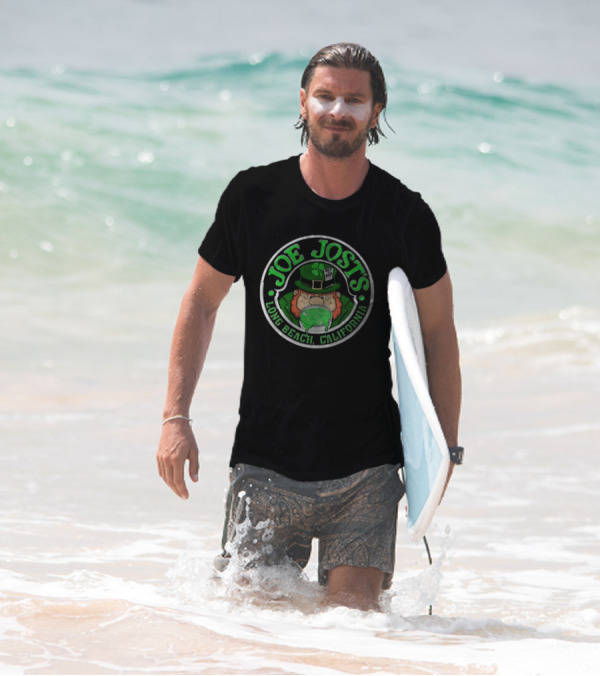 Joe Jost's Long Beach California Leprechaun Beer Circle T-Shirt