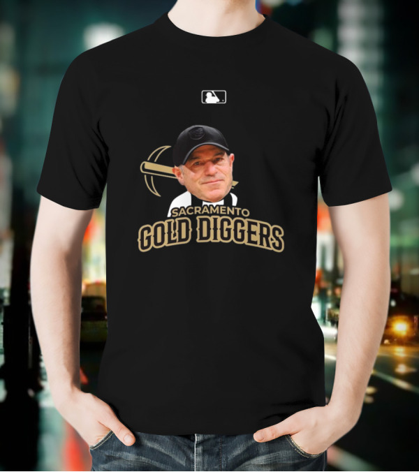 Sacramento Gold Diggers John Fisher MiLB Primary Alternate Baseball T-Shirt