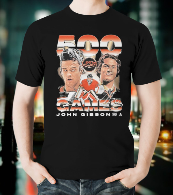 OC's Finest John Gibson 500 Games Anaheim Vintage T-Shirt