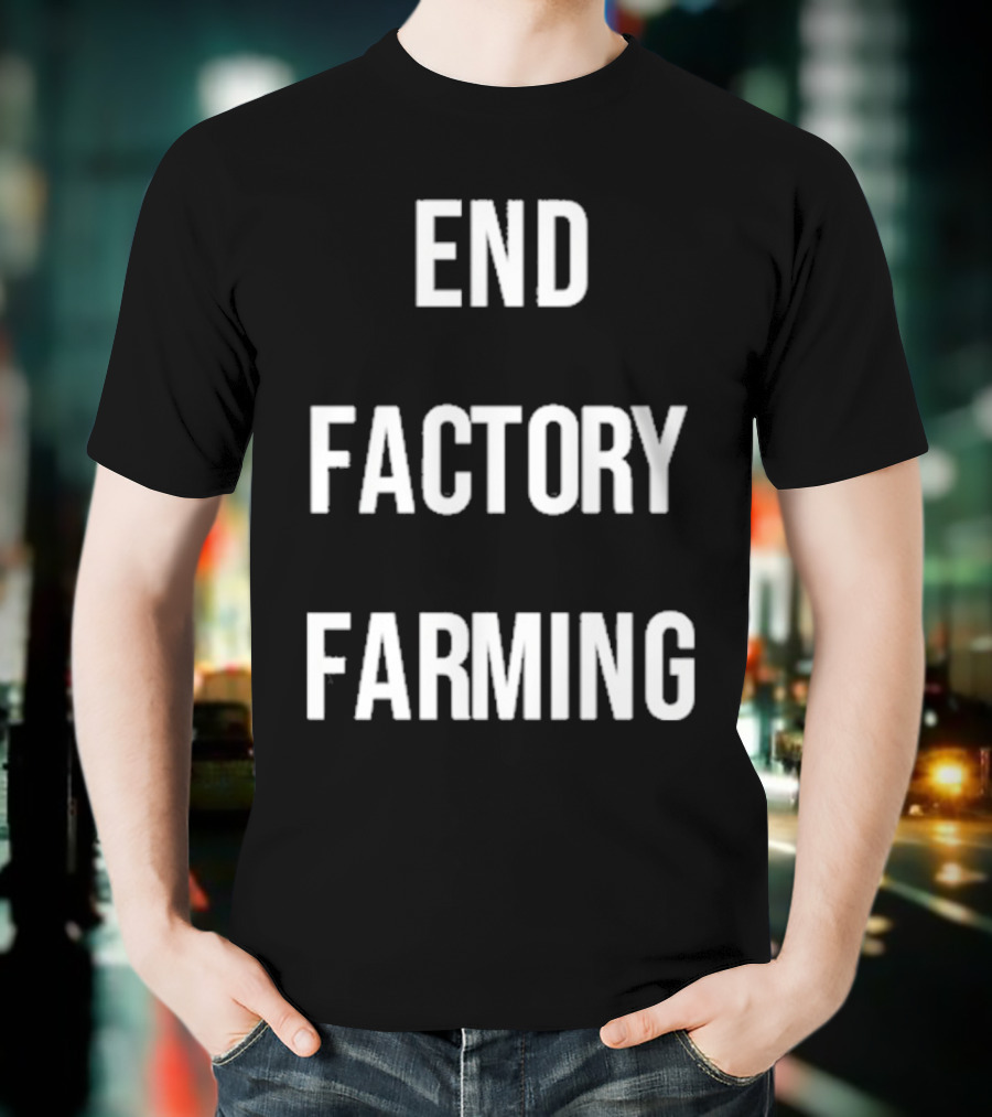 John Oberg End Factory Farming Vintage Activist Campaign T-Shirt