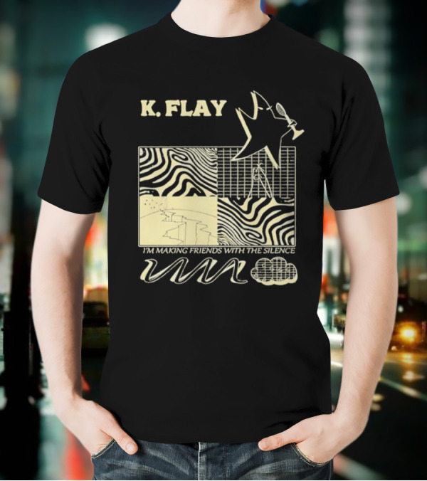 K.Flay I’m Making Friends With Silence Star Pattern 2025 Tour T-Shirt