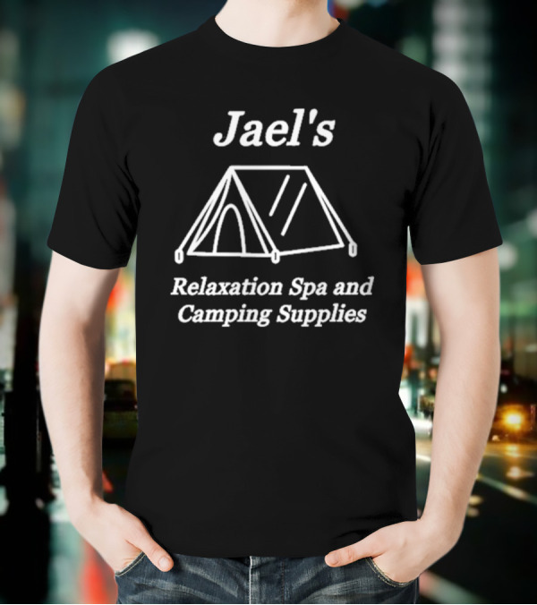 Jael's Relaxation Spa And Camping Supplies Tent Illustration T-Shirt