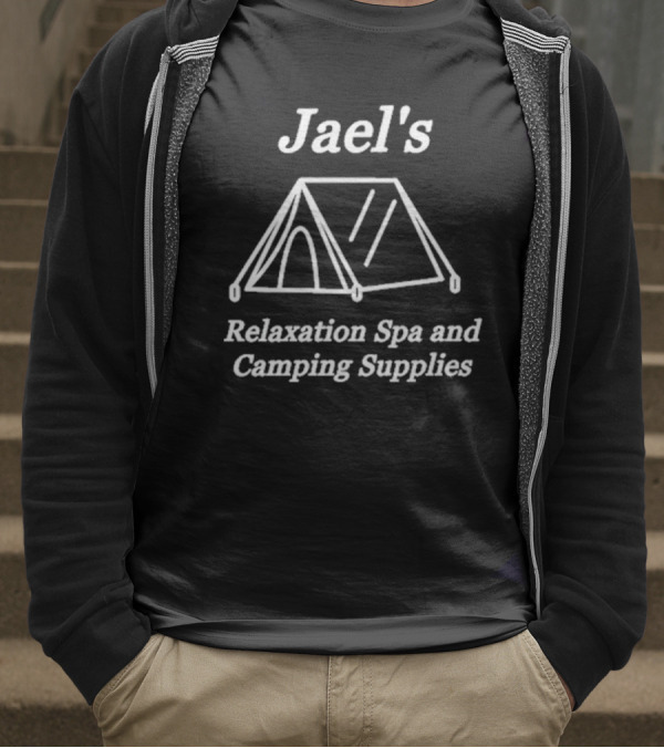 Jael's Relaxation Spa And Camping Supplies Tent Illustration T-Shirt