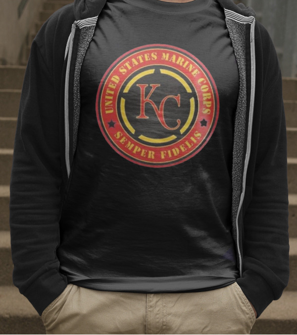 Kansas City Royals MLB United States Marine Corps Semper Fidelis Military Appreciation Night 2025 T-Shirt