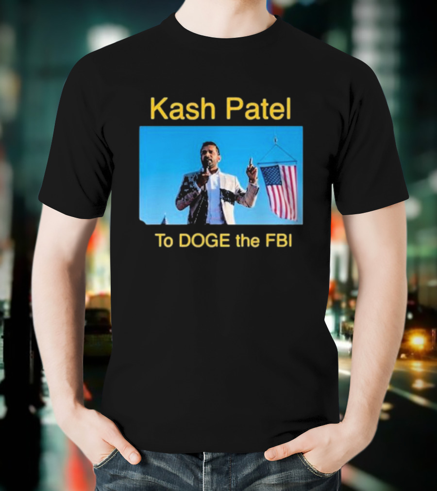 Kash Patel To DOGE The FBI American Flag Speech Scene T-Shirt